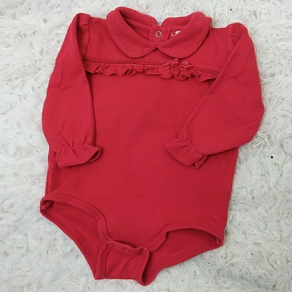 okie dokie Other - 😻 4/$25 Okie Dokie Red Bodysuit w/Ruffle Christmas 18Mo
